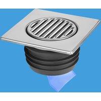 McAlpine Stainless Steel 150mm Shower Grid Tile Unit with Non-Return Valve FGT150-SV-110 in Silver