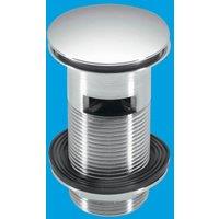 McAlpine Chrome Plated Slotted Clicker Basin Waste with Mushroom Top 1.25" in Silver