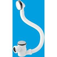 McAlpine HC2650UK Chrome Plated Brass Bath Filler & Overflow in White