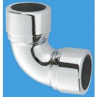 McAlpine 35A-CB Chrome Plated Brass 90 Compression Bend 1.25" in Silver
