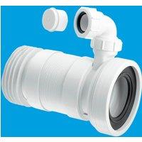 McAlpine WC-F23RV 97-107mm Inlet x 4"/110mm Outlet Flexible WC Connector wit in White