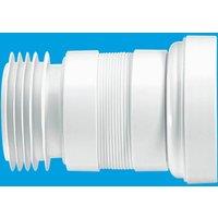 McAlpine WC-F18R 97-107mm Inlet x 4"/110mm Outlet Flexible WC Connector in White