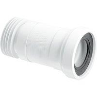 McAlpine WC-F26R 97-107mm Inlet x 4"/110mm Outlet Flexible WC Connector in White