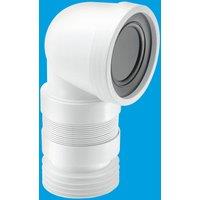 McAlpine WC-CON8F18 90 Flexible WC Connector in White