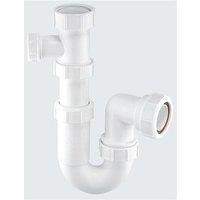 McAlpine Tubular Swivel Basin Trap with 19/23mm Pipe Connection ASC10-SP in White