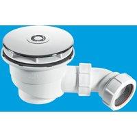 McAlpine Chrome on Plastic Waste 110mm Flange & Cover 90 x 50mm 1.5" ST90 in White