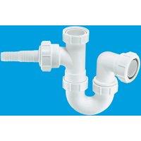 McAlpine WM2 75mm Water Seal Tubular Swivel 'P' Trap with Multifit Outlet in White