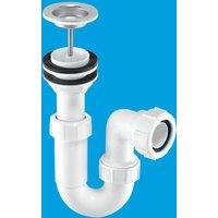 McAlpine ASA10W 75mm Water Seal Adjustable Inlet Tubular Swivel Basin Trap w in White