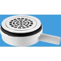 McAlpine UPSW-4-22MM Pumped Shower Waste Outlet: 113mm Chrome Plated Brass F in Silver