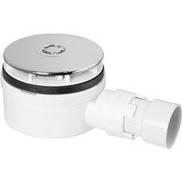 McAlpine ST90CP10-NRV 90mm Shower Trap with Non-Return Valve in White