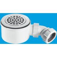 McAlpine Shallow Shower Trap Chrome 70mm High x 90mm x 1.5" outlet ST90CPB-P in White