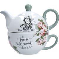 Mikasa Teapot & Cup Set Bone China Tea for One 350ml in White