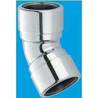 McAlpine 35B-CB 135 Chrome Plated Brass Compression Bend 1.25" in Silver