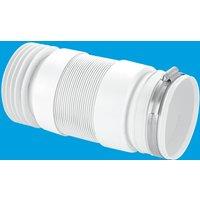 McAlpine WC-F21R 97-107mm Inlet Flexible WC Connector for Back to Wall WC Pa in White