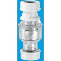 McAlpine TUN5-CL Tunvalve Straight Through (Clear) in White