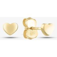 T.H.Baker Women's 9ct Gold Heart Stud Earrings GE2179