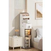 H&O Direct 5-Tier Narrow Storage Organizer with Wheels in White