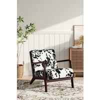 Leopard Print Velvet Upholstered Armchair