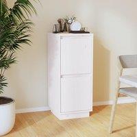 Berkfield Home Sideboard White 31.5x34x75 cm Solid Wood Pine