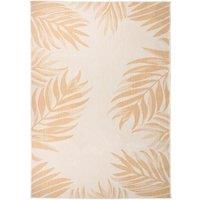 Outdoor Flatweave Rug 140x200 cm Leaf Pattern