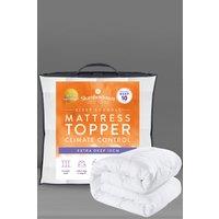 Slumberdown 10cm 4 Inch Extra Deep Temperature Regulating Mattress Topper in White | Size: Super King