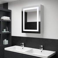Berkfield Home LED Bathroom Mirror Cabinet 50x13x70 cm in White | Size: 50 x 13 x 70 cm