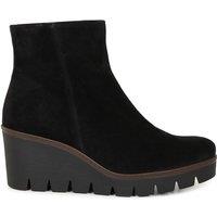 Gabor Women's 'Utopia' Chunky Wedge Heel Ankle Boots in Jet Black | Size: 5