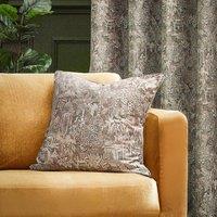 Wylder Tropics Bengal Chenille Polyester Filled Cushion in Beige | Size: 50 cm x 50 cm