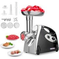 Geepas 1800W Electric Meat Grinder Mincer Sausage Maker Mincing Food Processor in Black