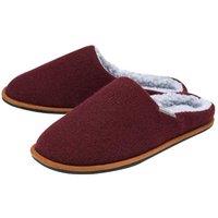Dunlop Men's Plush Lined Mule Slippers With Memory Foam in Red | Size: 7