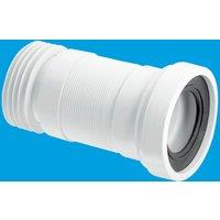 McAlpine Flexible WC Connector for WC HO Wall Pans with Flexi Hose Extends t in White