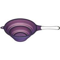 Orsina Versatile Red Silicone Zing Strainer, Collapsible Strainer With Handle, Versatile Silicone Strainer in Purple