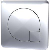 Balterley Square Dual Flush Push Button Chrome 70mm in Silver