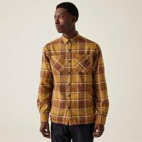 Regatta Men's 'Thamos' Long Sleeved Checked Shirt in Brown | Size: Medium