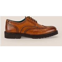 Oswin Hyde Men's Gordon Leather Derby Brogue in Tan | Size: 9