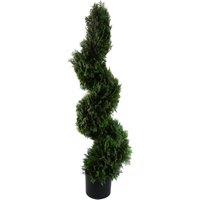 Leaf 120cm Sprial Cedar Tree Artificial Topiary in Green