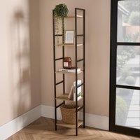 OHS Shelving Unit 5 Tier Living Room Storage Organiser Modern Wire Home Decor Office in Natural