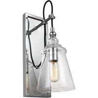 Netlighting Feiss Loras 1 Light Wall Light Chrome in Grey