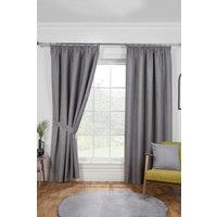 Sundour Eclipse Pencil Pleat Blackout Curtains Taped Curtain Pair in Grey | Size: 168 cm width x 183 cm drop