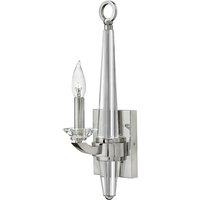 Netlighting Hinkley Ascher 1 Light Wall Light Polished Nickel in Grey