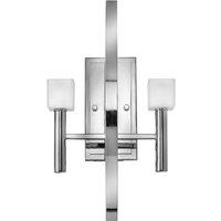 Netlighting Hinkley Fredrick Ramond Mondo 2 Light Wall Light Polished Chrome in Grey