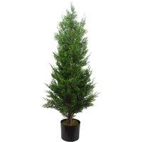 Leaf Artificial Cypress Topiary 120cm in Green