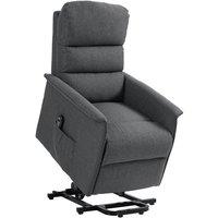 HOMCOM Power Lift Recliner Electric Reclining Chair with Remote in Dark Grey