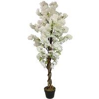 Leaf 150cm Artificial White Cherry Blossom Tree