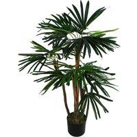 Leaf Artificial 100cm Raphis Palm Tree in Green