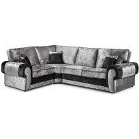 Chelsea Crushed Velvet Large 4 Seater Corner Sofa 1 Corner 2 Rolled Arms