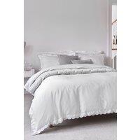 CHRISTY Scallop Edge Cotton Sateen Duvet Sets in Green | Size: Single