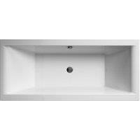 Balterley Modern Double Ended Straight Shower Bath, 1700mm x 700mm - White
