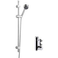 Balterley Thermostatic Vertical Bar ShowerValve MultiFunction Handset Slide Rail in Silver