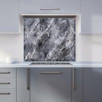 Warren Reed - Designer Deep Grey Marble Effect Kitchen Splashback in Green | Size: 600mm x 600mm